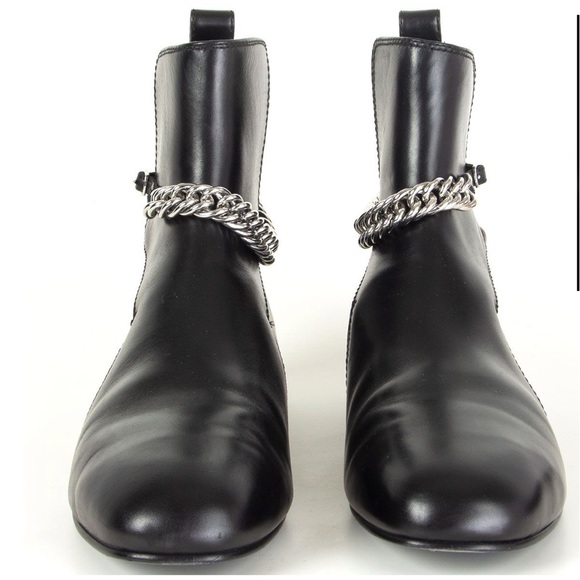 Alexander Wang Shoes - Alexander Wang Iggy ankle boots black
leather Rhodium chains 40.5/9-9.5 $795
